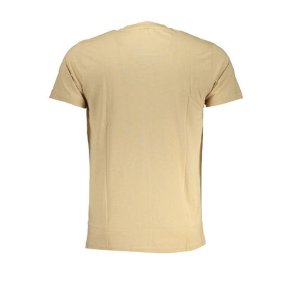 Cavalli Class Beige Cotton Men T-Shirt
