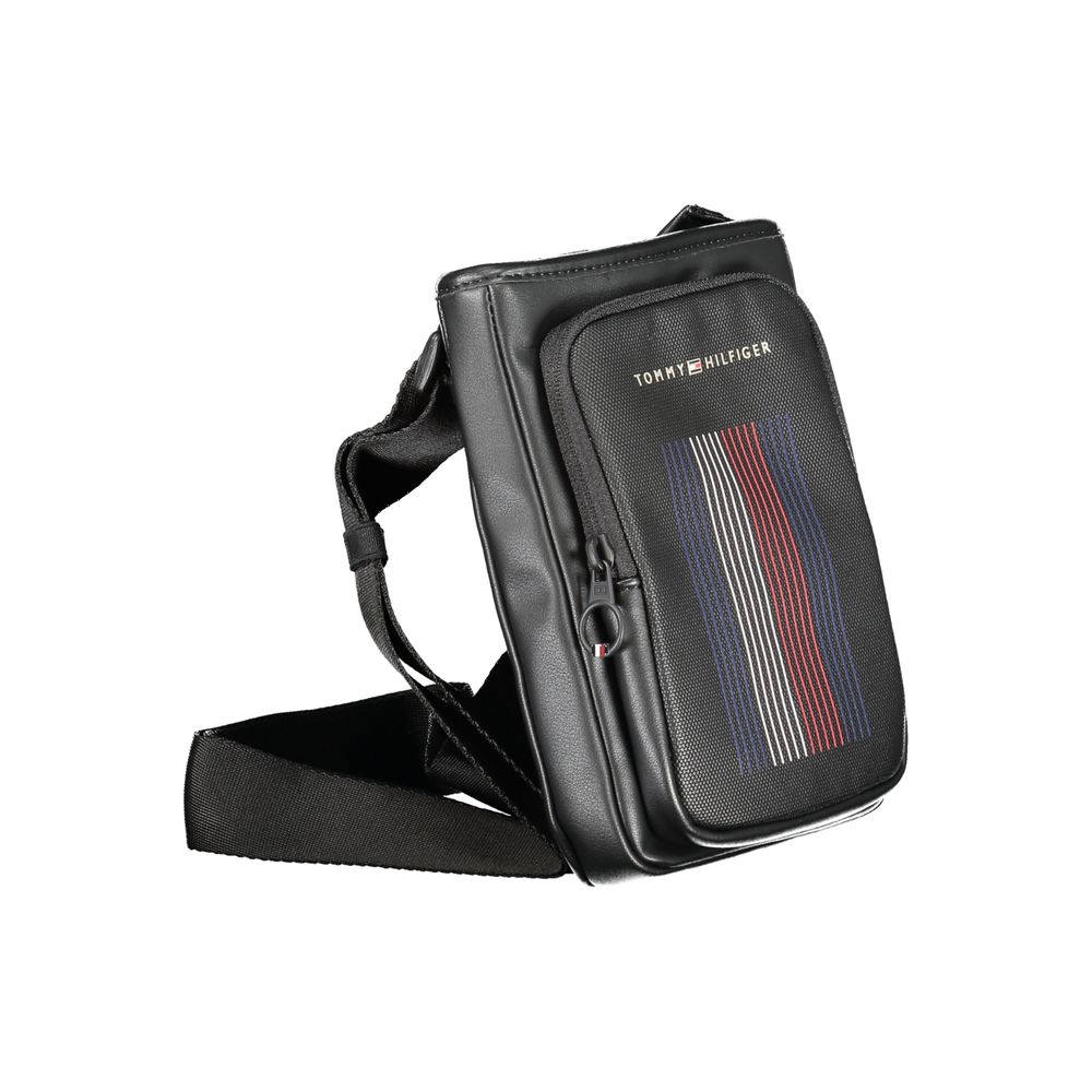 Tommy Hilfiger Black Polyurethane Men Shoulder Bag