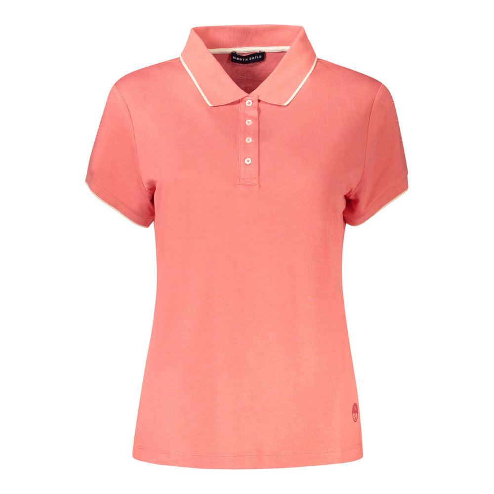 North Sails Pink Cotton Women Polo Shirt NO-35917-XS