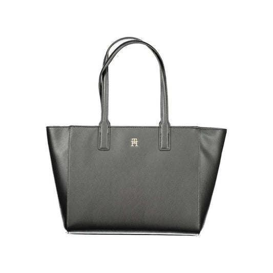Tommy Hilfiger Black Recycled Polyester Women Handbag TO-36364