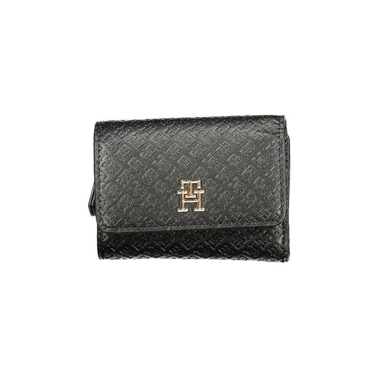 Tommy Hilfiger Black Polyethylene Women Wallet TO-36349