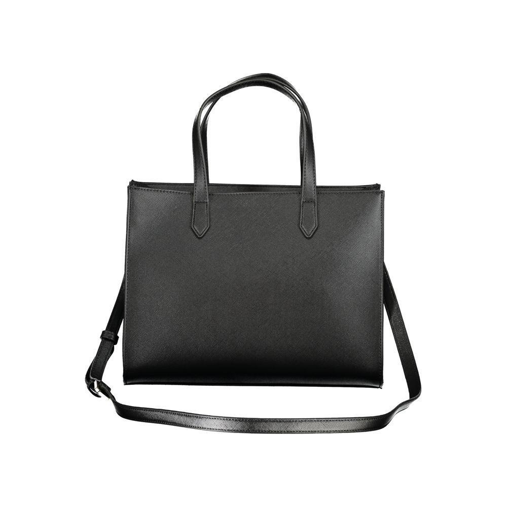 Front view with bag zipped and handles upright.