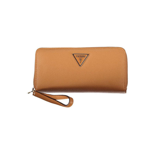 Guess Jeans Chic Brown Polyethylene Wallet with Coin Purse GU-23615