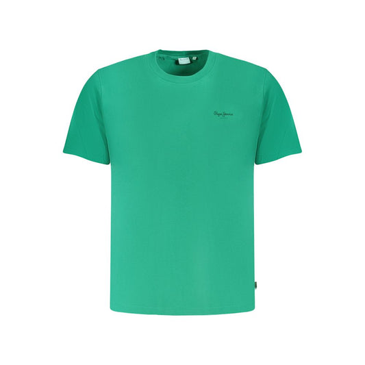Pepe Jeans Green Cotton T-Shirt PE-35609-M