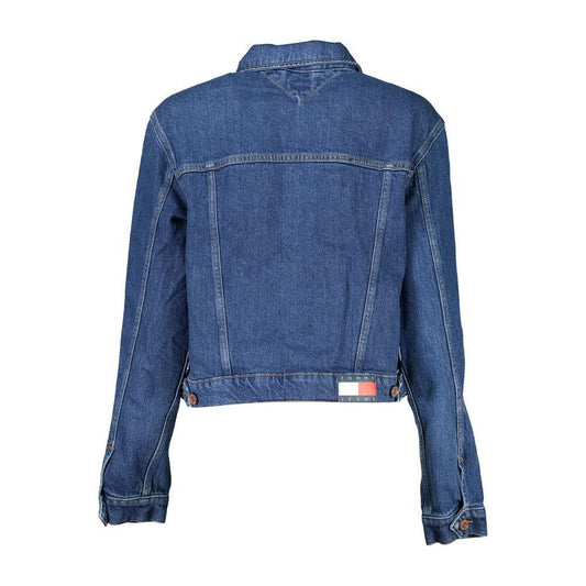 Tommy Hilfiger Blue Cotton Women Jacket TO-26987-XS