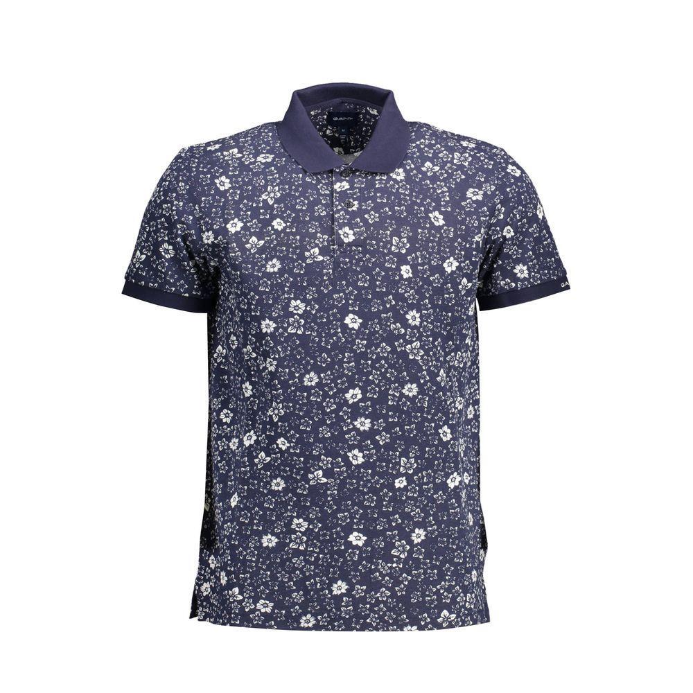Gant Blue Cotton Men Polo Shirt GA-37505-XS