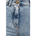Balmain Blue Cotton Women's High-Waisted Jean BA-15508-IT40|S