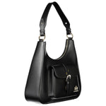 La Martina Black Leather Women Handbag LA-20551