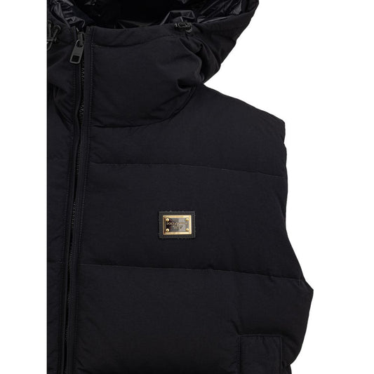 Dolce & Gabbana Black Polyester Sleveless Jacket DO-8354676-IT50 | L