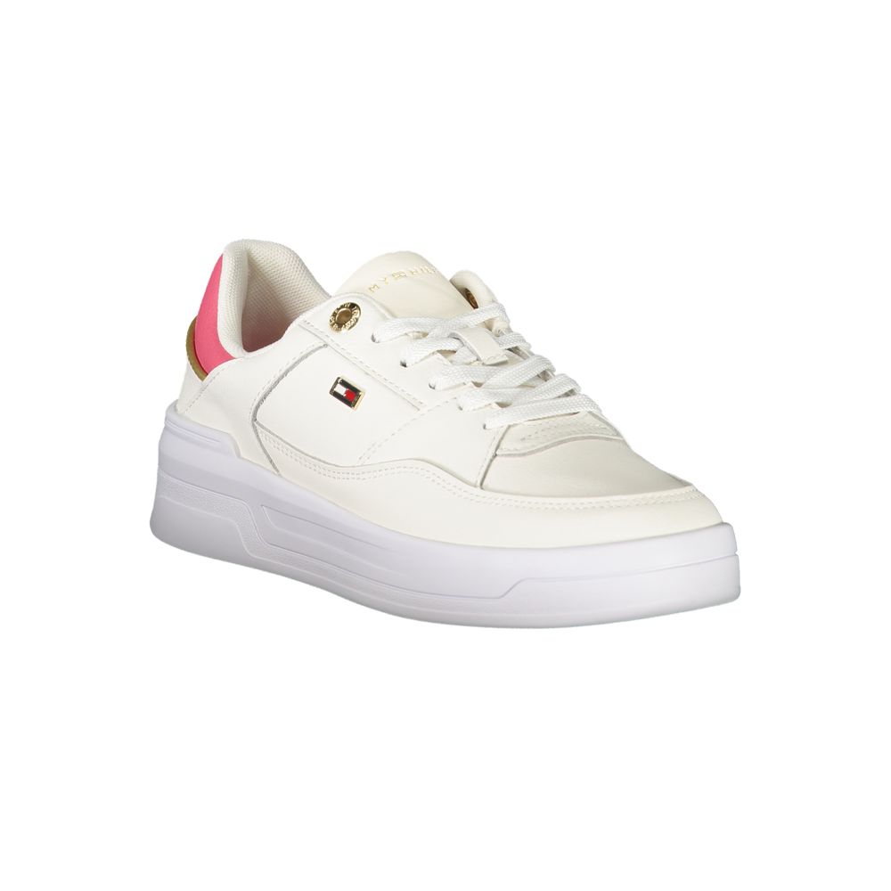 Tommy Hilfiger Bianco Polyurethane Women Sneaker