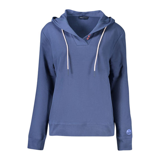 North Sails Blue Cotton Women Sweater NO-35929-XS