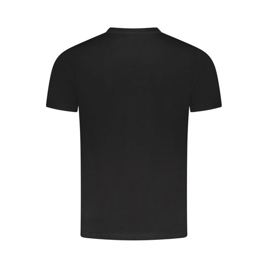 Cavalli Class Black Cotton Men T-Shirt CA-36690-M
