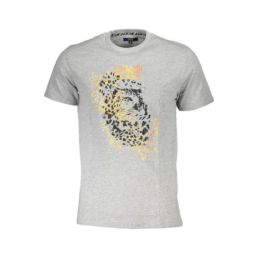 Cavalli Class Brown Cotton Men T-Shirt