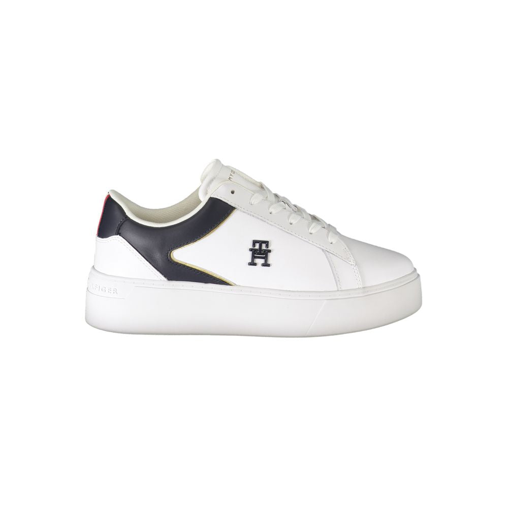 Tommy Hilfiger Bianco Polyurethane Women Sneaker