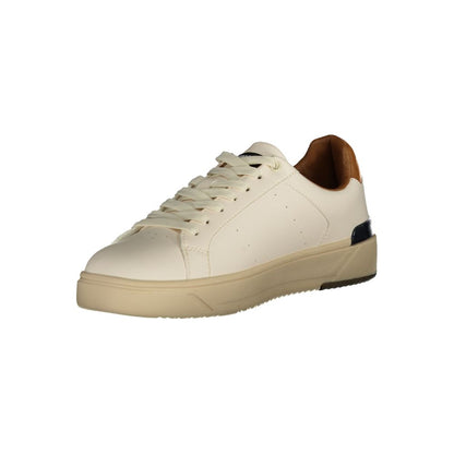 Blauer White Polyurethane Men Sneaker