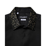 Dolce & Gabbana Black Cotton GOLD Long Sleeves Dress Shirt TSH906946-40