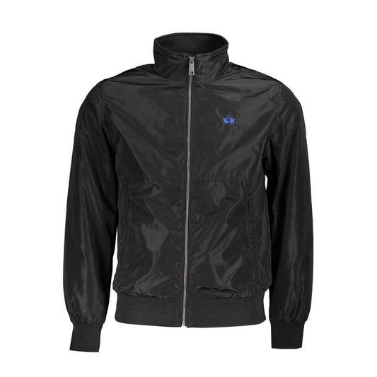 La Martina Black Polyester Men Jacket LA-37672-S