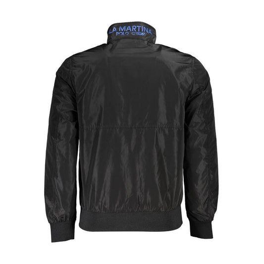 La Martina Black Polyester Men Jacket LA-37672-S