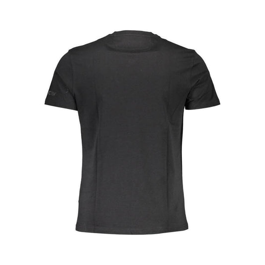 La Martina Black Cotton Men T-Shirt LA-37980-M