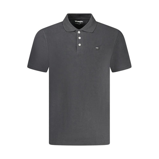 Wrangler Black Cotton Polo Shirt WR-35307-S