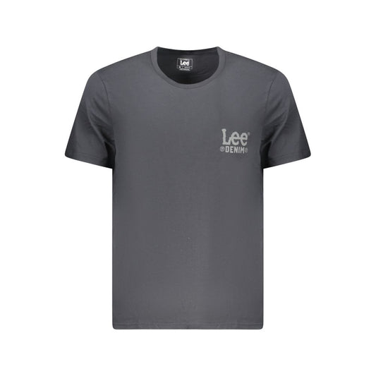 Lee Black Cotton Men T-Shirt LE-35372-S