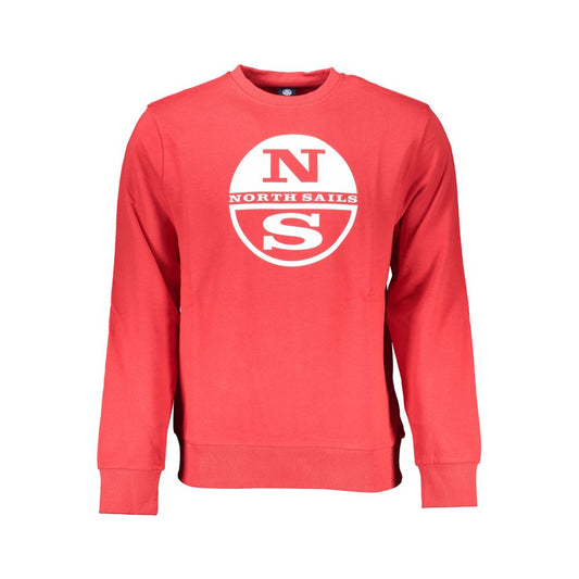 North Sails Red Cotton Men Sweatshirt