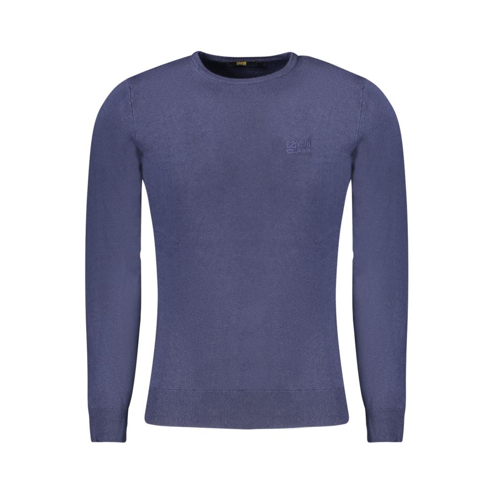 Cavalli Class Blu Viscosa Men Sweater
