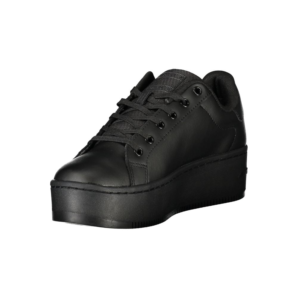Tommy Hilfiger Black Polyurethane Women's Sneaker