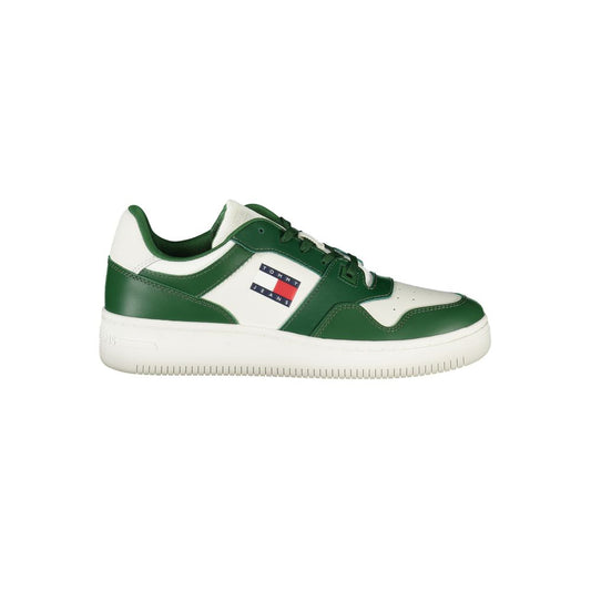 Tommy Hilfiger Green Leather Men Sneaker TO-35337-EU40/US7