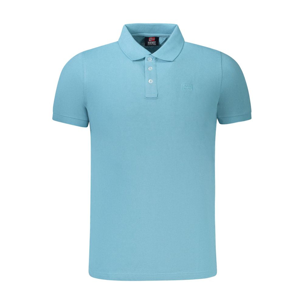 Norway 1963 Azzurro Cotton Mens Polo