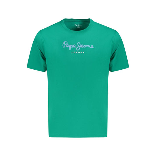 Pepe Jeans Green Cotton T-Shirt PE-35600-XL