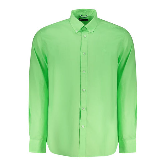 North Sails Green Cotton Men Shirt NO-35797-S