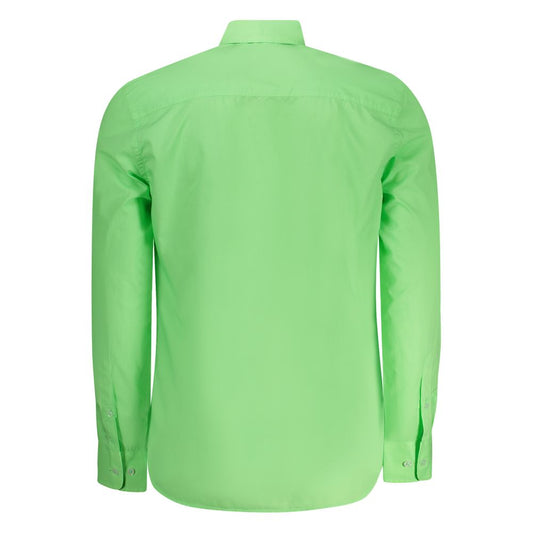 North Sails Green Cotton Men Shirt NO-35797-S