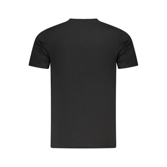 Cavalli Class Black Cotton Men T-Shirt CA-36655-M
