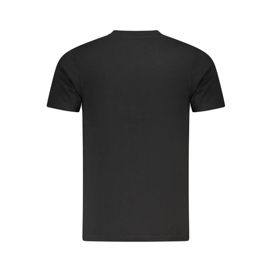 Cavalli Class Black Cotton Men T-Shirt CA-36696-M