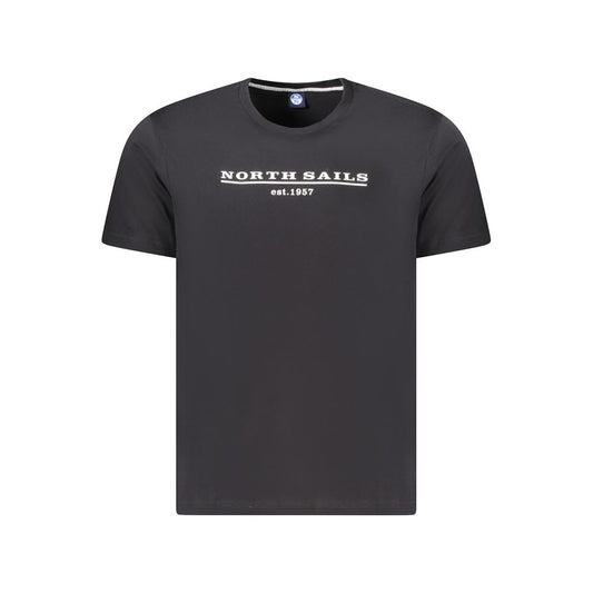North Sails Black Cotton Men T-Shirt NO-34362-S