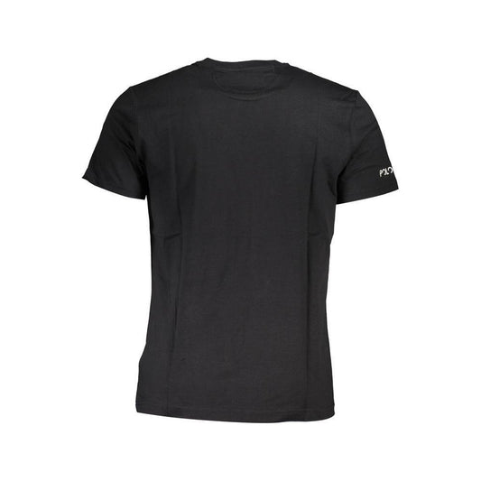 La Martina Black Cotton Men T-Shirt LA-37880-M