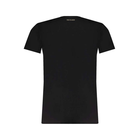 Trussardi Black Cotton T-Shirt TR-30144-XXL