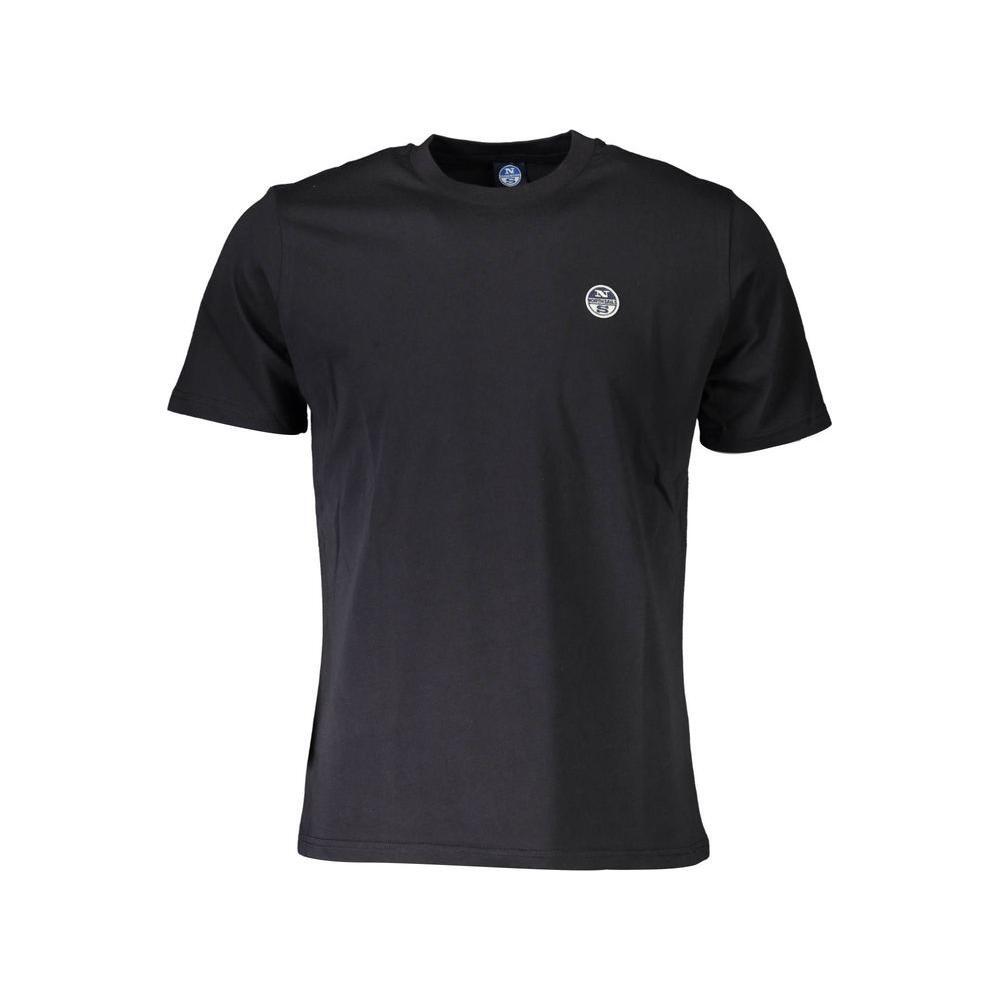 North Sails Black Cotton Men T-Shirt NO-36922-XL