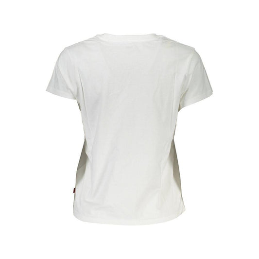 Levi's White Cotton Women T-Shirt