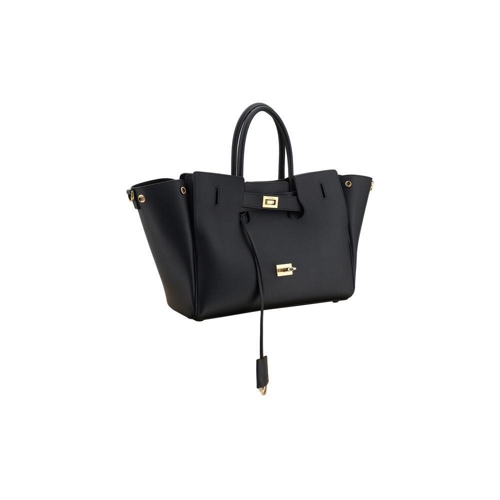 Front view with bag zipped and handles upright.