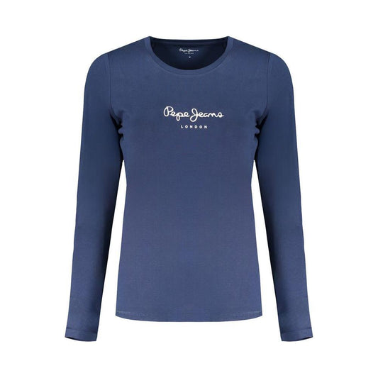 Pepe Jeans Blue Cotton Tops & T-Shirt PE-31361-XS