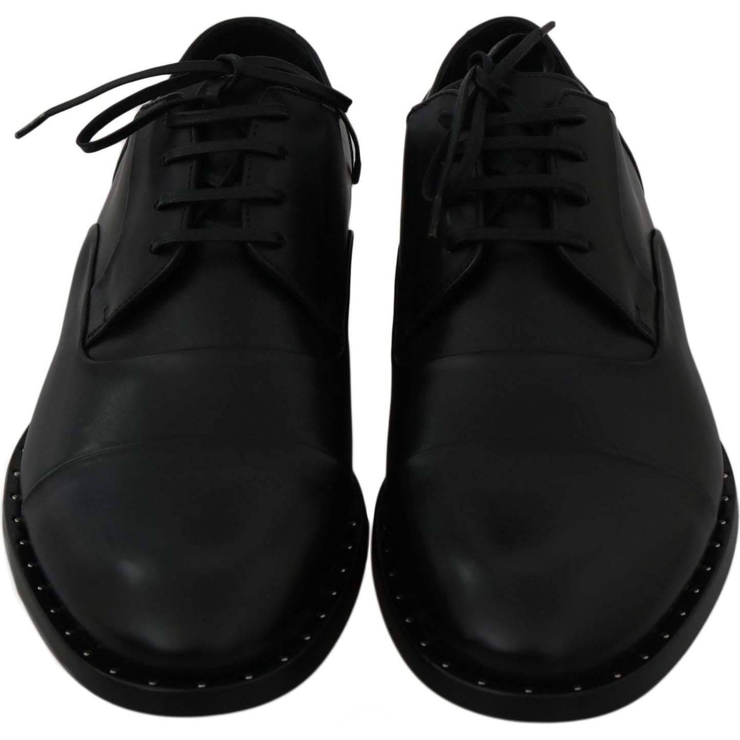 Dolce & Gabbana Black Leather Derby Formal Shoes