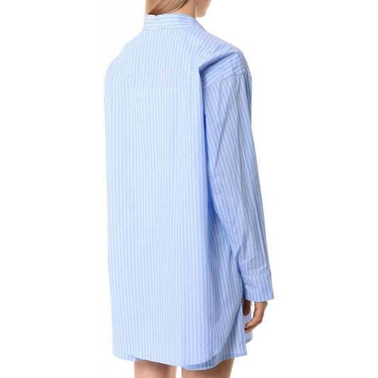 Hinnominate Blue Cotton Shirt HI-15620-XL