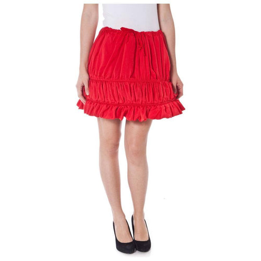 Denny Rose Red Polyester Skirt DE-6264-ONE SIZE