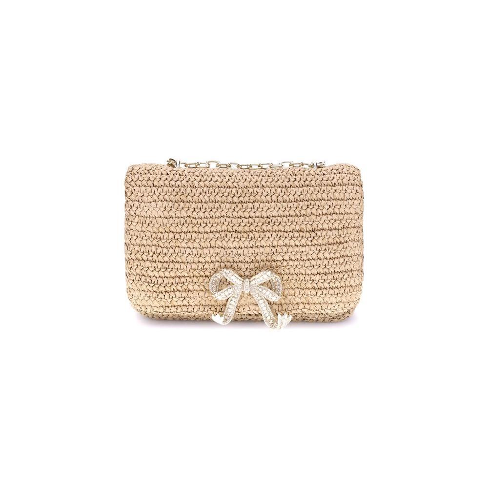 Self-Portrait Raffia Shoulder Bag SEPF25310BRBROWNBB