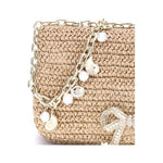 Self-Portrait Raffia Shoulder Bag SEPF25310BRBROWNBB