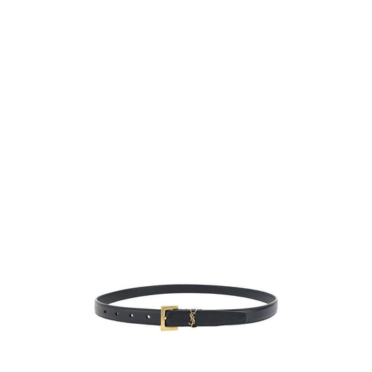 Saint Laurent Cassandre slim Belt SA-554465BOO0W1000-95 CM / 38 INCHES