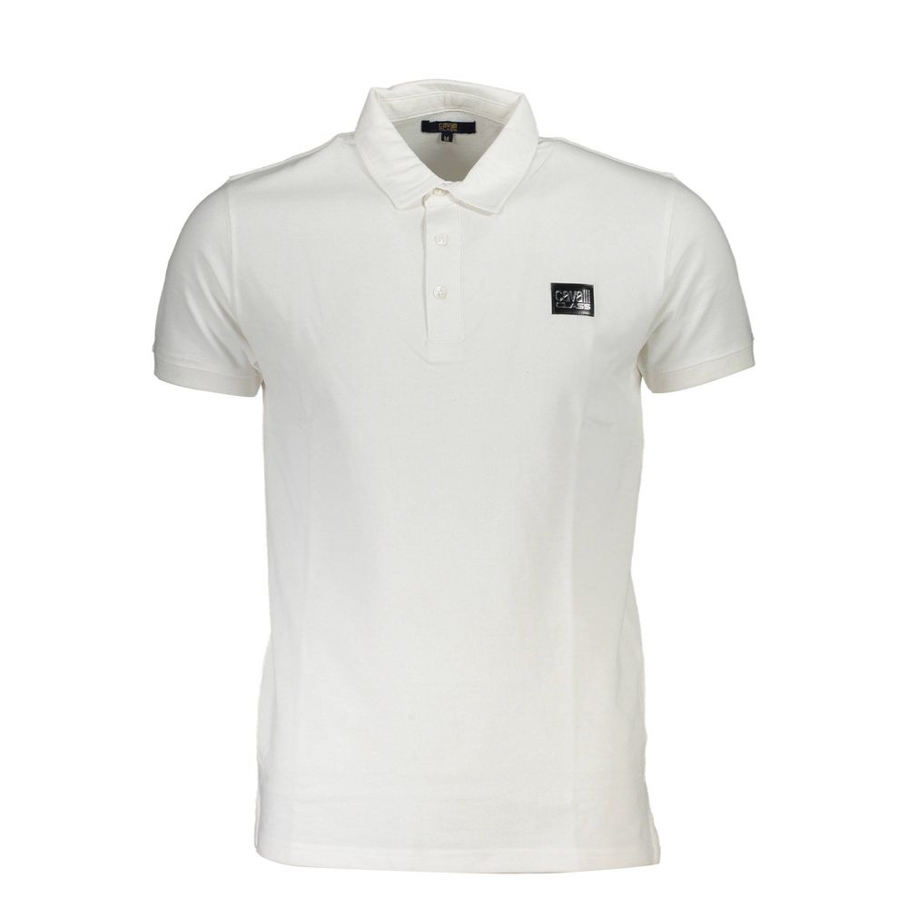 Cavalli Class White Cotton Men's Polo Shirt