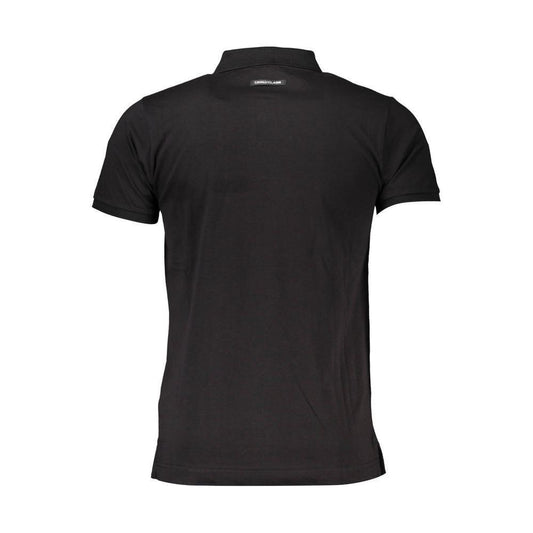Cavalli Class Black Cotton Polo Shirt